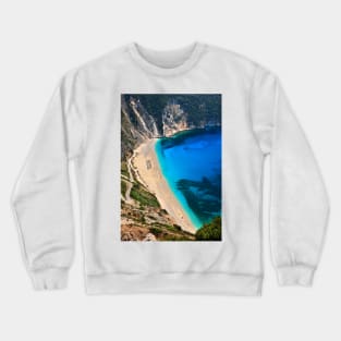 Myrtos beach & Casper the friendly ghost Crewneck Sweatshirt